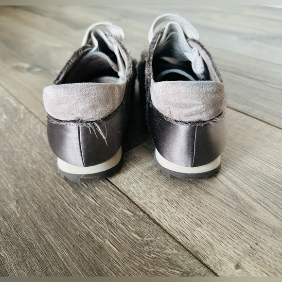 Pedro Garcia Cristina Satin Lace-Up Trainer Sneakers - Picture 3 of 8